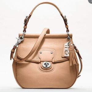 Coach Willis Legacy Leather Bag Light Tan